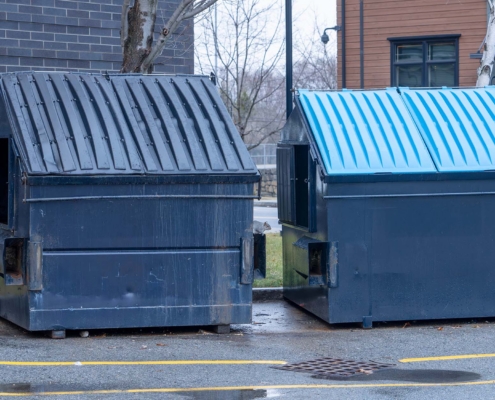 Large Blue Commercial Dumpsters
