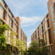 Dormitory Hostel Condo Resident Building Perspective Landscape Background